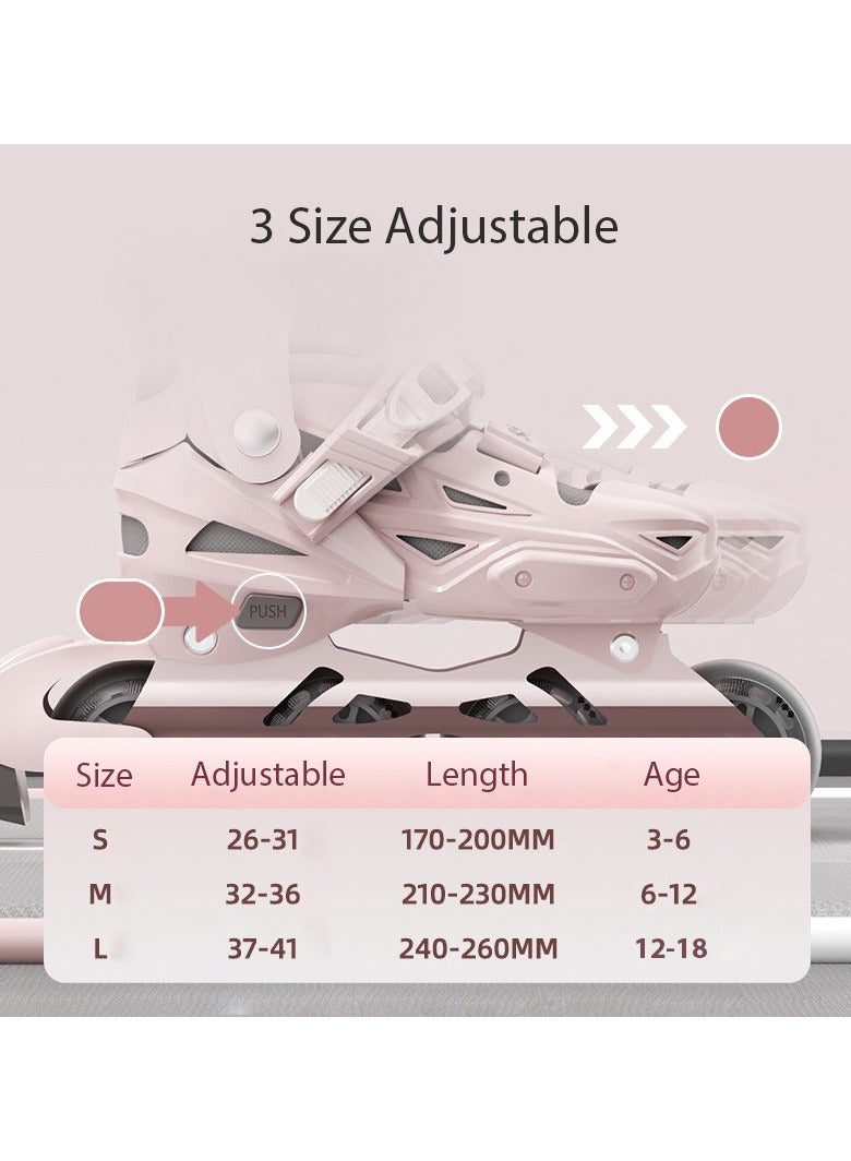 إسكدنيا أحذية التزلج على الأسطوانة للأطفال أحذية التزلج المضمنة القابلة للتعديل للأولاد والبنات المبتدئين - Image 5