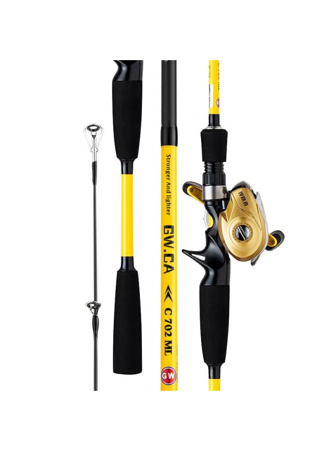 Gw 2.4m Ml Action Ca Rod Gun Handle Right-handed Baitcasting Reel Rod Set Universal Fishing Rod - Image 2