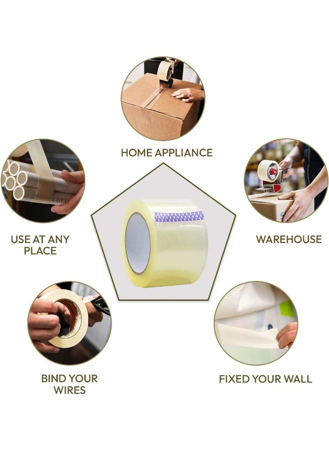 Biella Biella™ Clear Packing Tape 2inch x 50yard - Transparent Packaging Tape Roll for Home, Office, Carton Sealing & Storage  - Image 4
