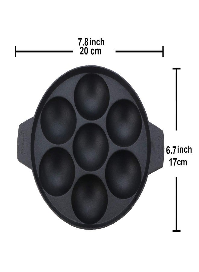 Tosaa Non Stick 7 Cavity Appam Patra with Stainless Steel Lid - Image 2