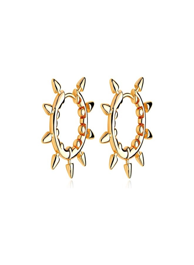 MEVECCO Women Huggie Earrings Gold Hoop Sleeper 14K Gold Filled Small Simple Handmade Hypoallergenic Everyday Jewelry - Image 1