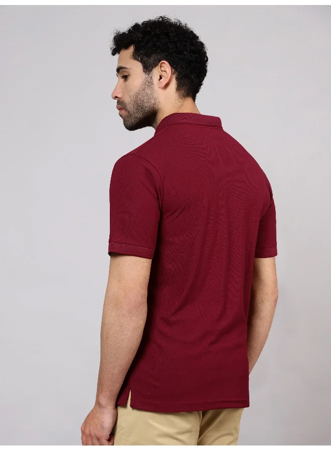 بيونغ تيشيرت بولو كاجوال رجالي نصف كم سادة لون نبيتي فرنسي