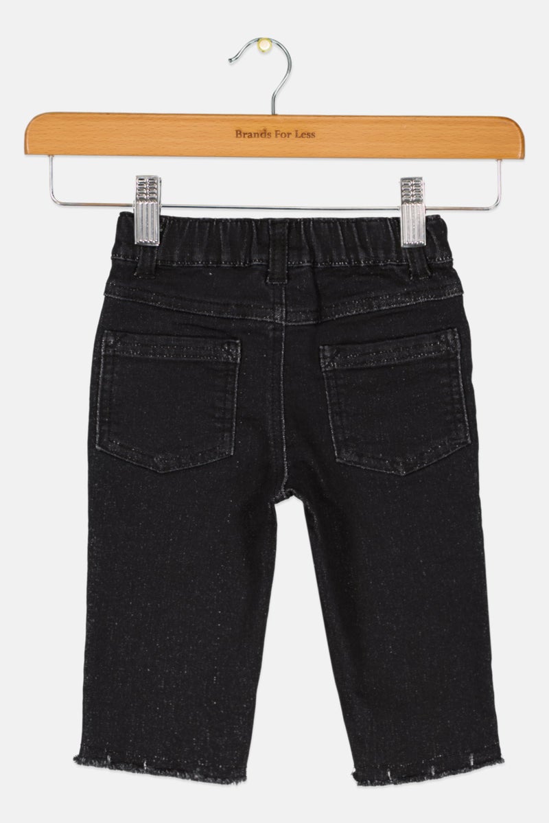 First Impressions Toddlers Boy Embroidered Pant, Black - Image 2