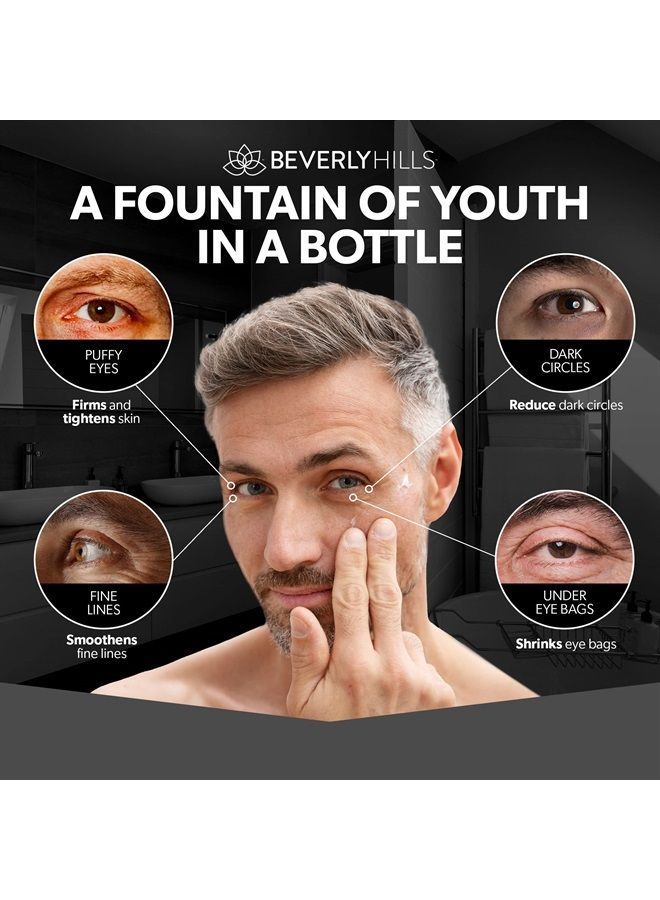 Beverly Hills Mens Instant Facelift and Eye Serum Treatment for Dark Circles, Puffy Eyes, and Wrinkles