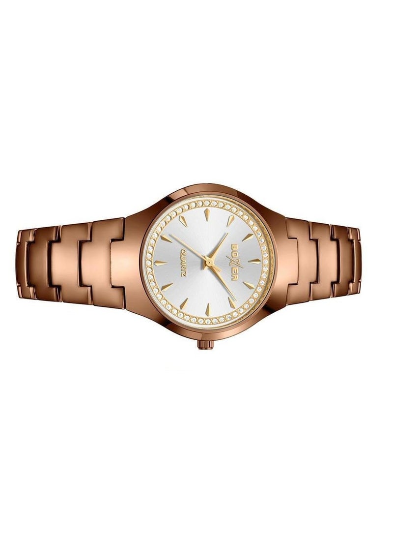 بوكسر ساعة بوكسر BX-073-8 للسيدات من الفولاذ المقاوم للصدأ - ساعة تناظرية أنيقة بحزام فولاذي متين - Image 2