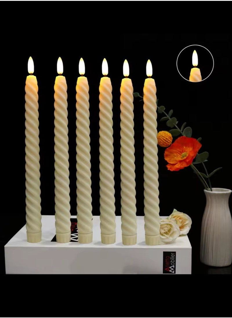 Generic - 6 Pcs LED Electronic Candle, Long Candle Decorations, Long Pole Candle - Image 1