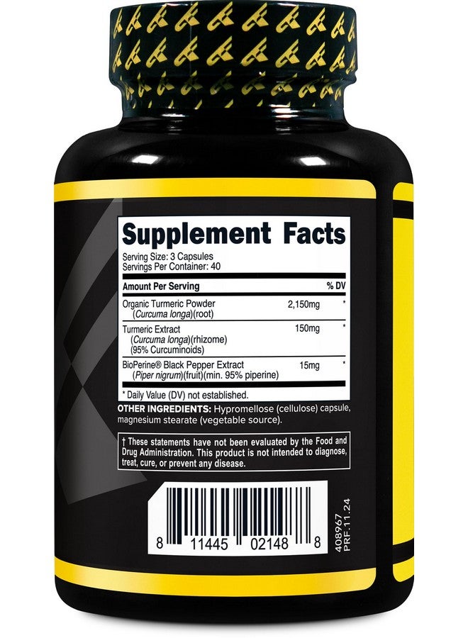 Primaforce Turmeric with Bioperine 120 Capsules, 2300 mg Per Serving - Dietary Supplement, 40 Servings - Image 4