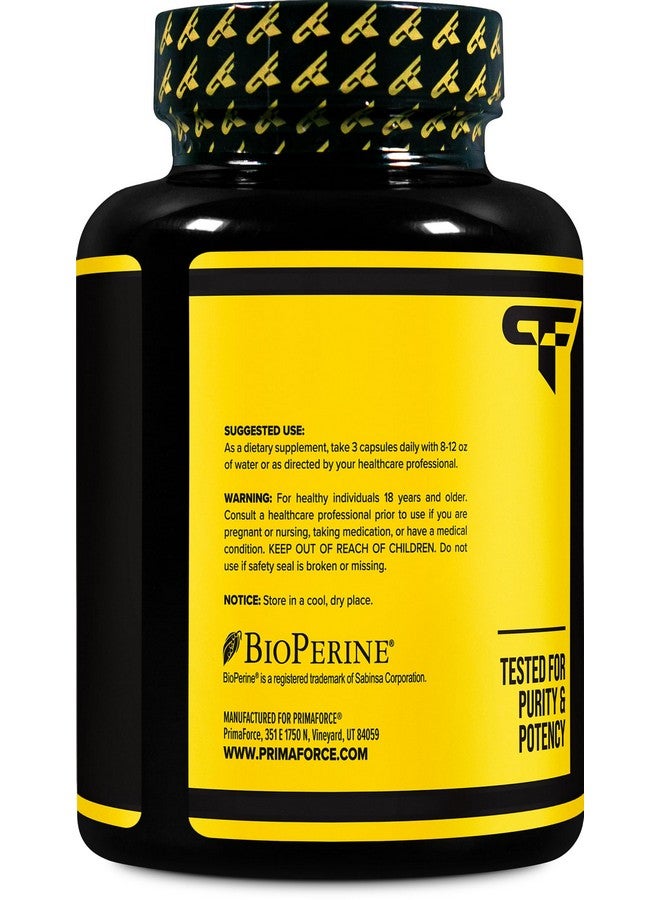 Primaforce Turmeric with Bioperine 120 Capsules, 2300 mg Per Serving - Dietary Supplement, 40 Servings - Image 3