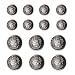 YaHoGa 14 PCS Antique Silver Metal Blazer Buttons Set 23mm 18mm for Blazers Suits Sport Coat Uniform Jackets MB20322 - Image 2