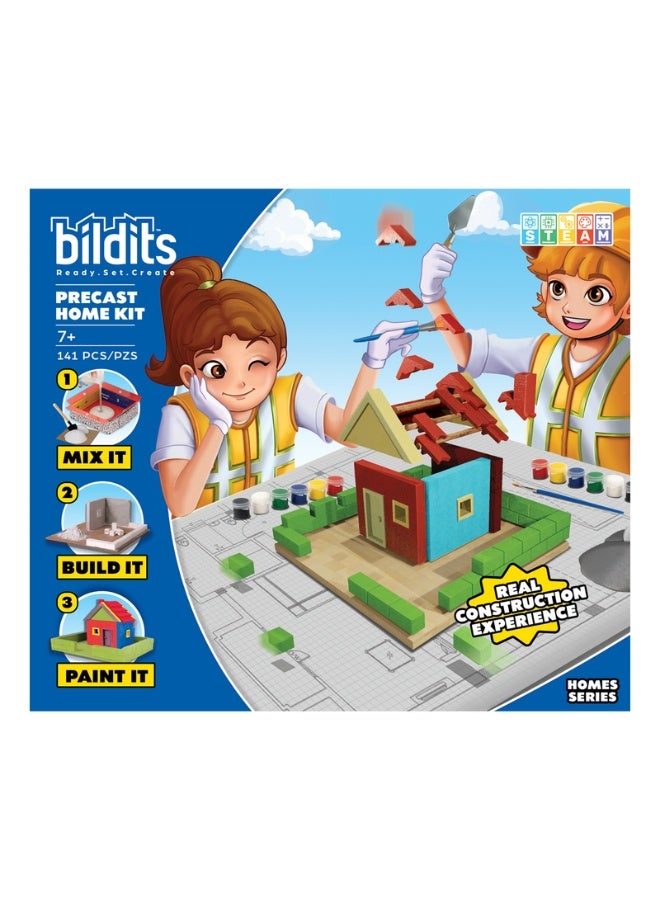 bildits مجموعة المنزل المسبق الصنع: إتقان البناء الحديث بالجدران المسبقة الصنع، للأعمار 7+، 151 قطعة - Image 2