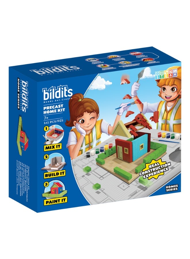 bildits مجموعة المنزل المسبق الصنع: إتقان البناء الحديث بالجدران المسبقة الصنع، للأعمار 7+، 151 قطعة - Image 3