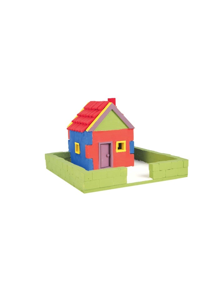 bildits مجموعة المنزل المسبق الصنع: إتقان البناء الحديث بالجدران المسبقة الصنع، للأعمار 7+، 151 قطعة - Image 1