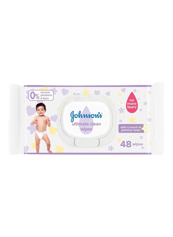 Johnson's 48-Piece Baby Ultimate Clean Wipes - Image 1