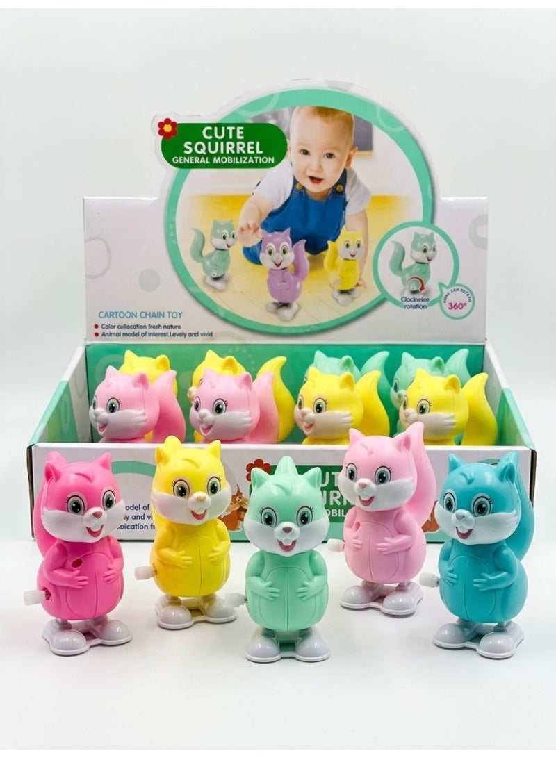 MAGIC VAULT 12-Pack Wind-Up Squirrel & Animal Walking Toys - Fun Clockwork Party Favors and Stocking Stuffers for Kids. - Image 1