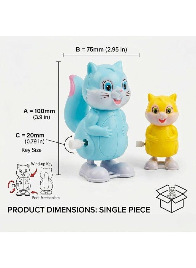 MAGIC VAULT 12-Pack Wind-Up Squirrel & Animal Walking Toys - Fun Clockwork Party Favors and Stocking Stuffers for Kids. - Image 4