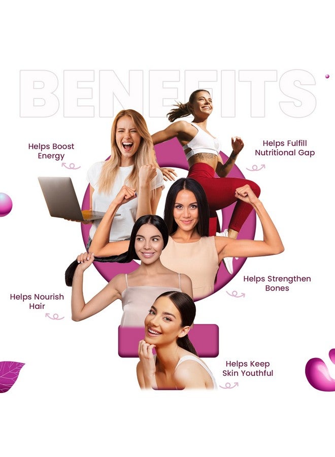 Neuherbs True Multivitamin Women -Veg Tablets|Plant Based Multivitamin for Women with Biotin, Vitamin C & 45 Other Ingredients, 1 count, 30 capsules - Image 2