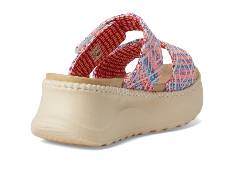 HEYDUDE Women's Delray Slide Surf Baja Blue/Pink/Multi 8 Medium - Image 5