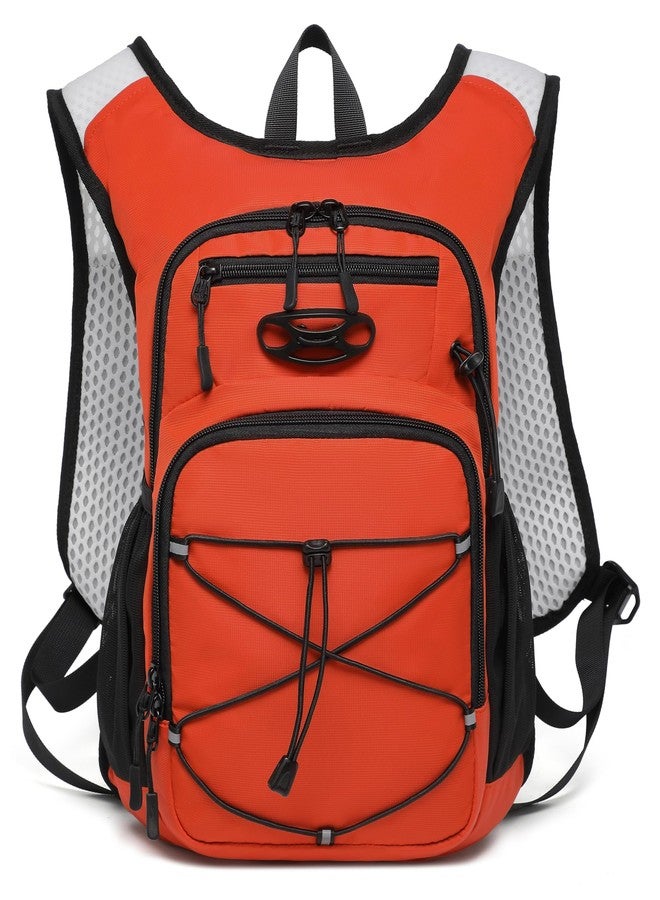 Wotony Lightweight Hydration Backpack with 2LOR 3LWater Bladder for Cycling Hiking Rave - Water Daypack for Men Women (Orange, 2L-Bladder) - Image 3