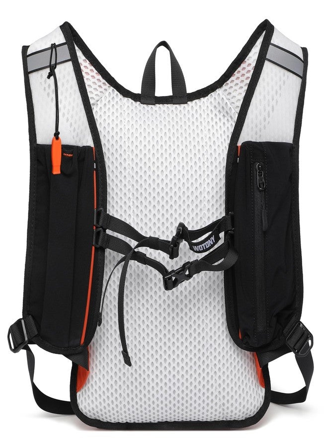 Wotony Lightweight Hydration Backpack with 2LOR 3LWater Bladder for Cycling Hiking Rave - Water Daypack for Men Women (Orange, 2L-Bladder) - Image 4