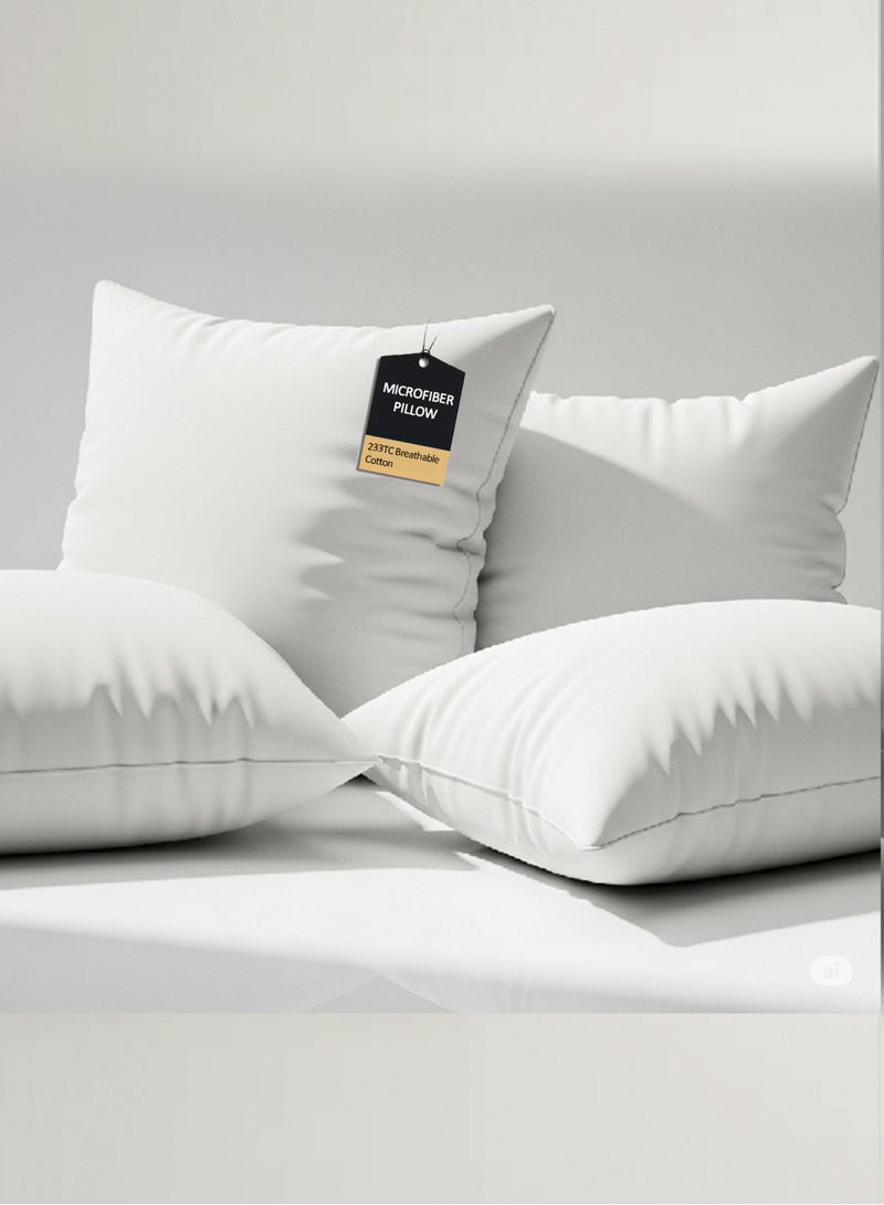 Pearl Coast وسادة ألياف السيليكون الناعمة كالسحاب – 50x80 سم – غلاف قطن صديق للبشرة 200TC – مثالية للنوم اليومي - Image 1