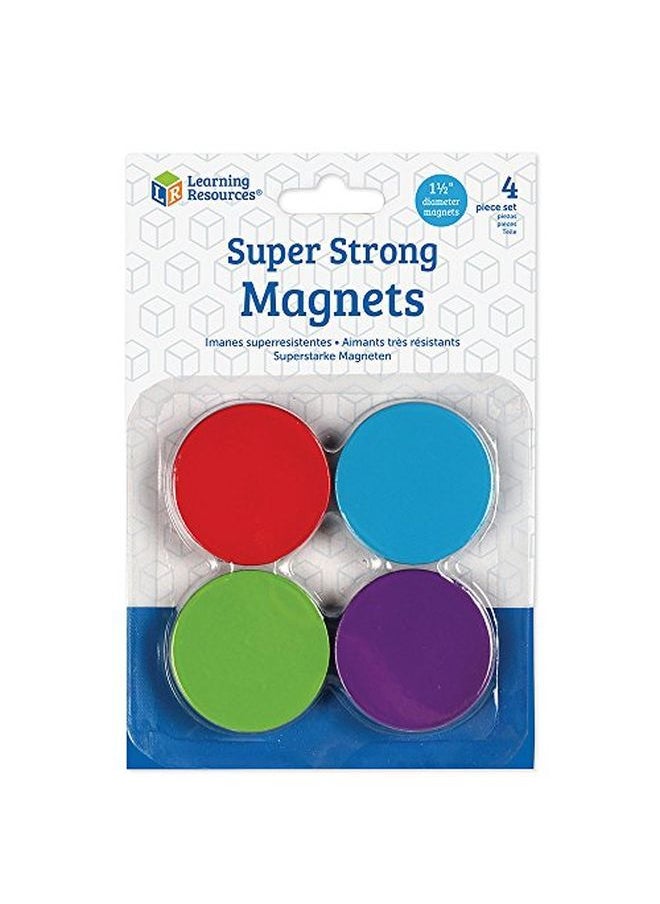 Learning Resources Super Strong Magnets 4 Vibrant Colored Magnets Hang On Whiteboards Or Refrigerators  - Image 5