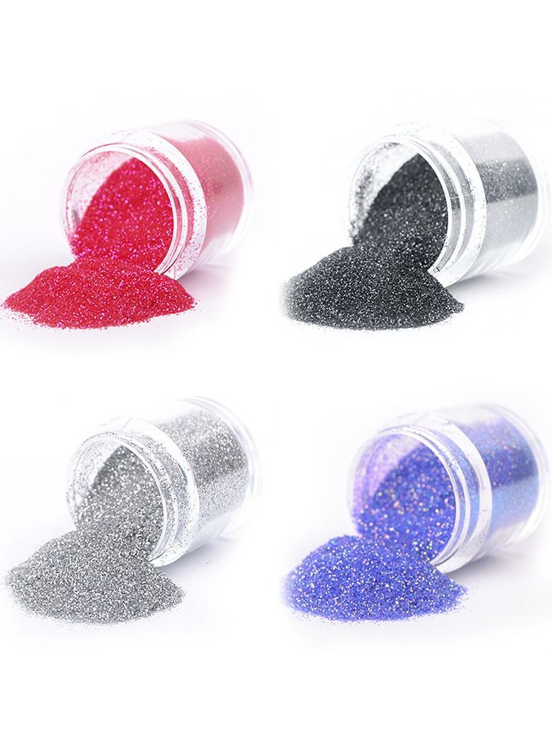 Elf Cat 12 Colors Holographic Cosmetic Festival Powder Sequins Craft Glitter for Arts Face Hair Body Nail (12 Colors) - Image 2