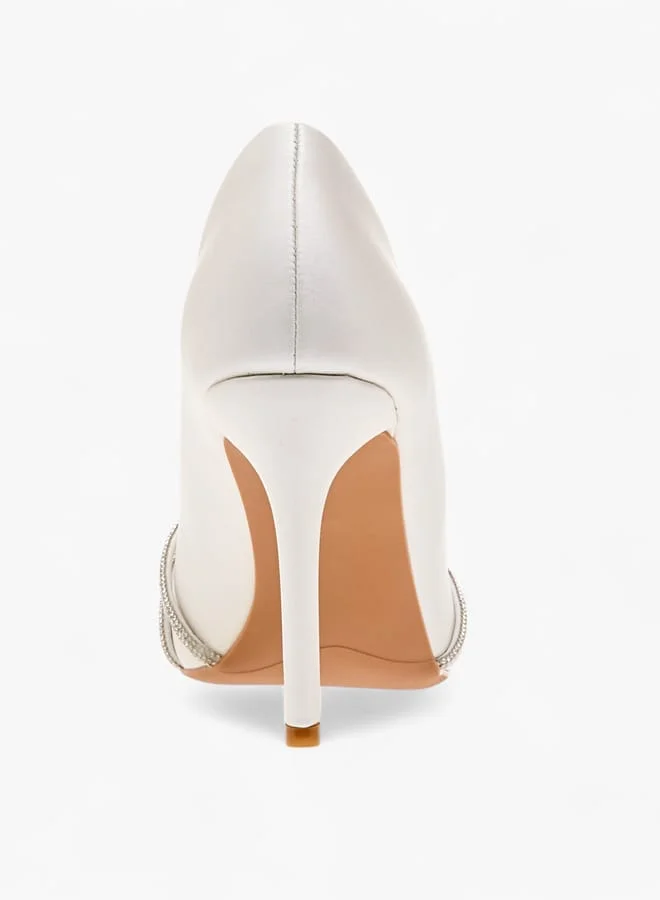 Flora Bella By Shoexpress Women Embellished Slip-On Pumps with Stiletto Heels