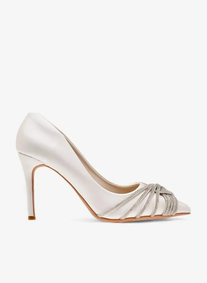 Embellished Slip-On Pumps with Stiletto Heels Ramadan Collections