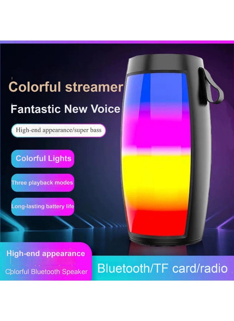 Generic Portable Bluetooth Speaker with LED Light Show | Wireless TWS Stereo Sound | HiFi Bass | Supports TF Card, USB, FM Radio | Long Battery Life | CE Certified  - Image 4