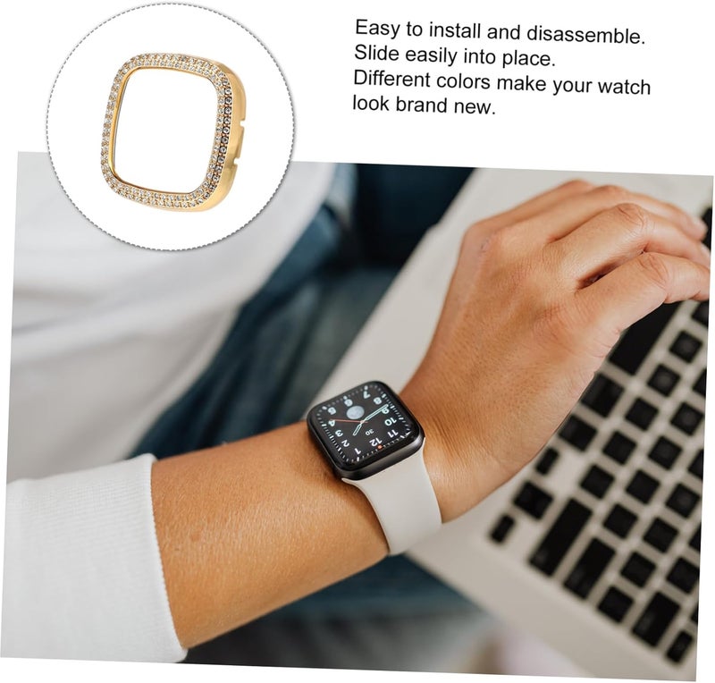 Gatuida Protective Watch Case Full Coverage for Sense Durable Electroplated Cover with Double Rhinestones Lightweight and Wear Resistant Accessory for Men and Sports Outdoor Use - Image 5