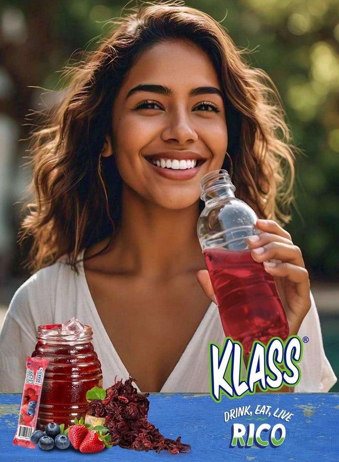 Klass Aguas Frescas Powdered Drink Mix | 44 Sugar Free Powder Packets | Flavors - Cucumber Limeade Pineapple Tangerine Strawberry Watermelon & Hibiscus Berries - Water Enhancer To Go! - Image 5