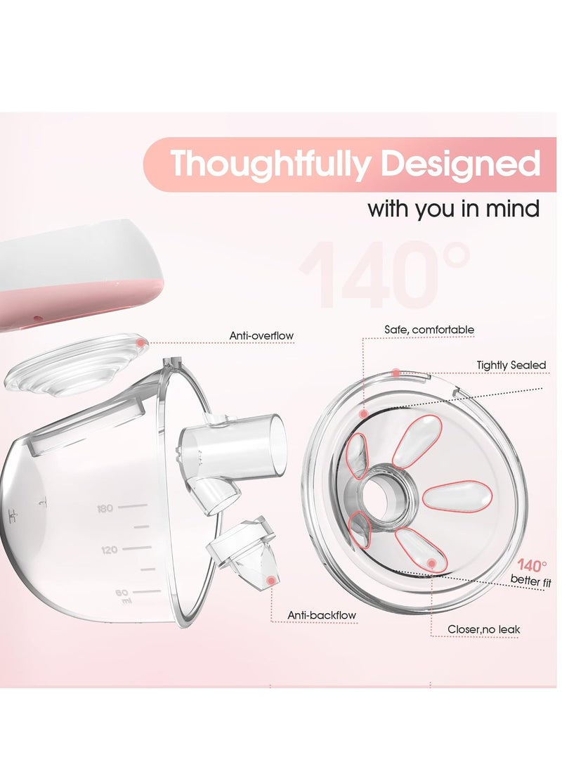 Jheppbay مضخة  كهربائية يمكن ارتداؤها بدون استخدام اليدين، 12 مستوى و3 أوضاع مزدوجة - قطعة واحدة - Image 5