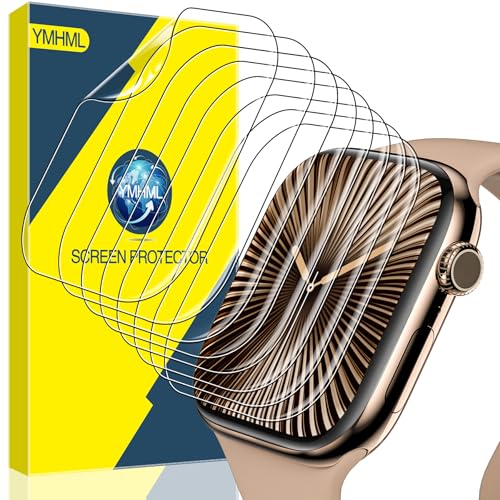 YMHML [ 8 Pack Compatible for Apple Watch Series 11 Series 10 46mm Screen Protector, [Upgrade Flexible Film] Soft HD Clear Anti-Scratch Film for iWatch Accessories - Image 1
