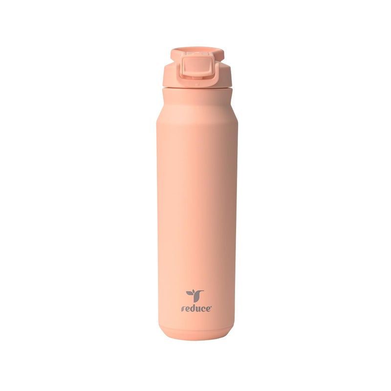 REDUCE 32 oz Hydrate Pro Stainless Steel Insulated Water Bottle - Flip Top Leak-Proof Lid, Dishwasher Safe, BPA-Free, Dual Wall Vacuum, Keeps Drinks Cold for 48 Hrs, Cup Holder Friendly - Sedona - Image 1