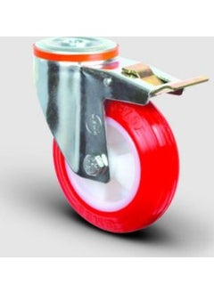 Emes Hole Connection, Bushing, Polyurethane Light Industrial Wheel with Spherical Brake Diameter: 150 - Em04 Zkp 150F 