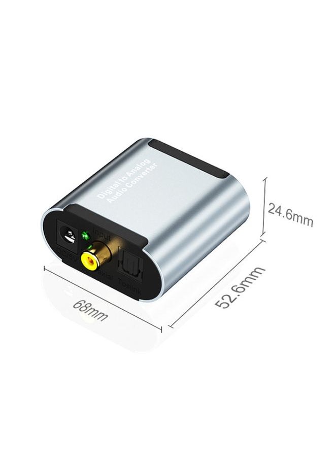 BURAQ HW-25DA R/L Digital To Analog Audio Converter With 3.5mm Jack SPDIF Audio Decoder with Fiber Optic+USB Cable  - Image 3