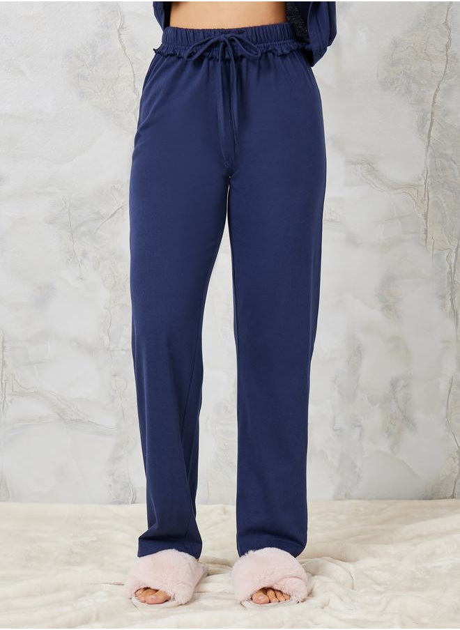 Styli Aztec Print Pocket T-Shirt & Ruffle Waist Pyjama Set  - Image 4