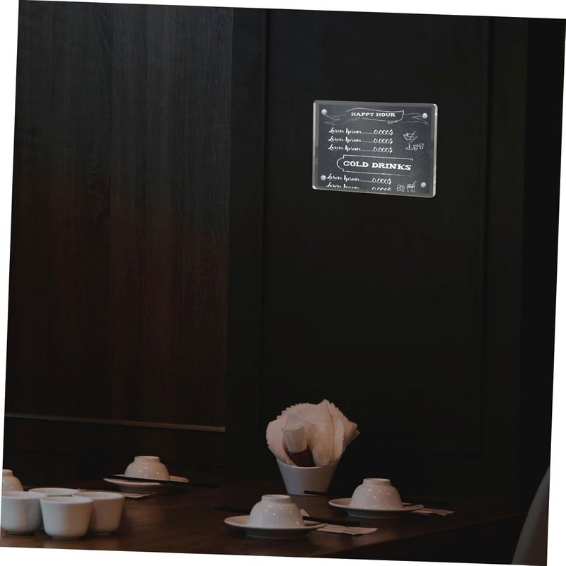 حامل عرض إشارات أكريلي قائم بذاته، مناسب للمطاعم والمكاتب، سهل الاستخدام، يحتوي على قاعدة مغناطيسية لعرض القوائم والإعلانات في الزوايا. - Image 4