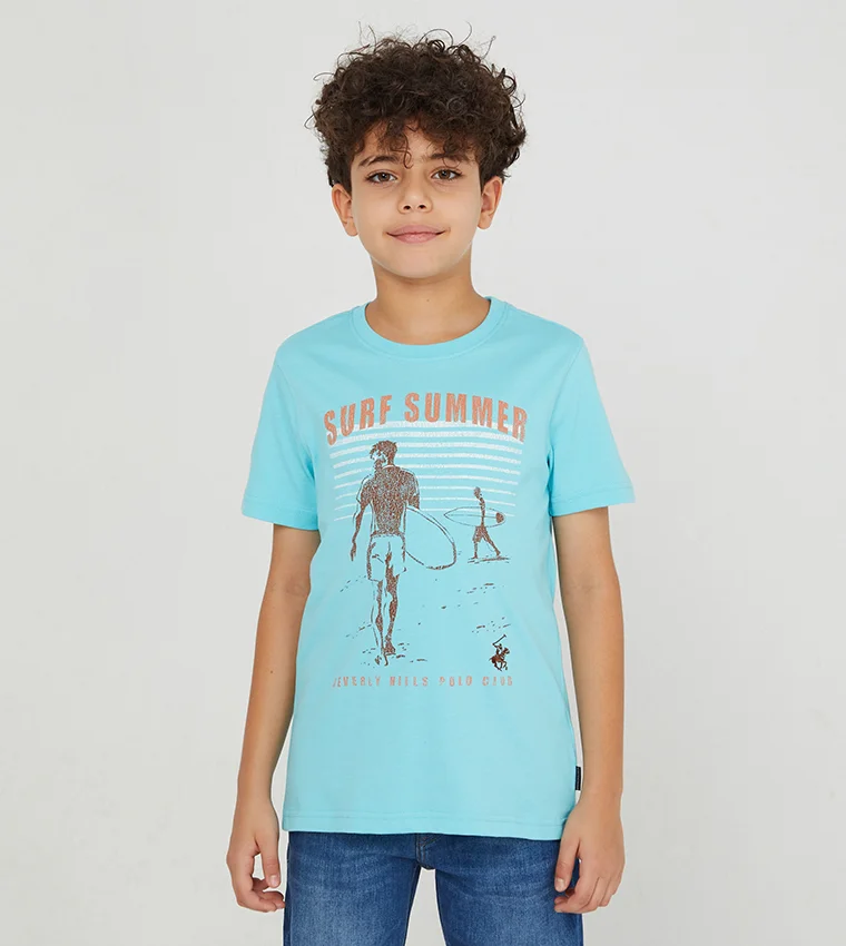 بيفرلي هيلز بولو كلوب تيشيرت بياقة دائرية وطبعة جرافيك