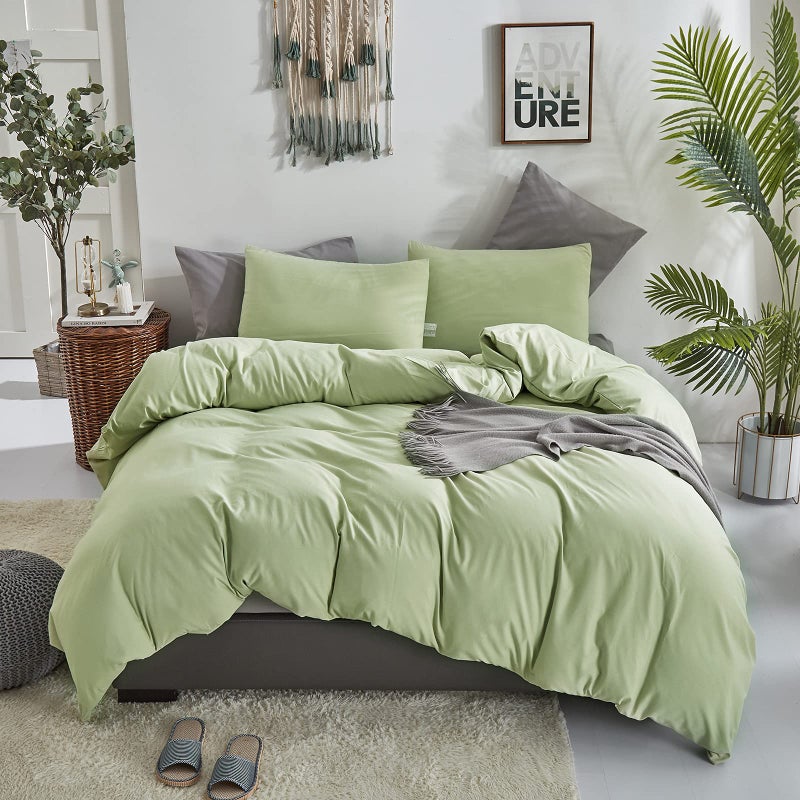 KAREVER Sage Green Comforter Queen Light Green Bedding Set Soft Lightweight 3 Pieces Green Comforter Set 1 Queen Comforter 90x90 inches with 2 Pillowcases 20x26 inches