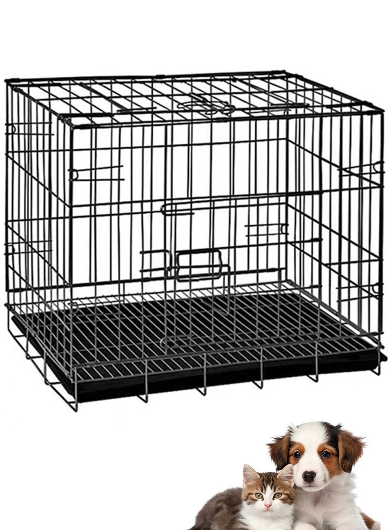 كيدل قابلة للطي الكلب قفص القط قفص الكلاب الصغيرة والمتوسطة الحيوانات الأليفة قفص الكلب سرير جرو القط الأرنب الداخلي في الهواء الطلق مع علبة - Image 1