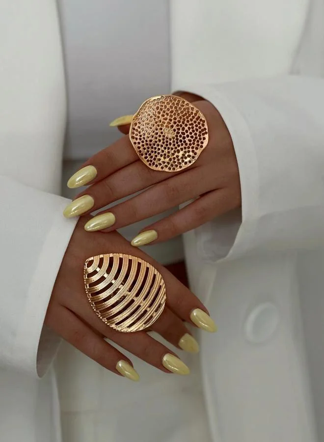 تايك تو خاتم منحوت ومفرغ بارز الملمس