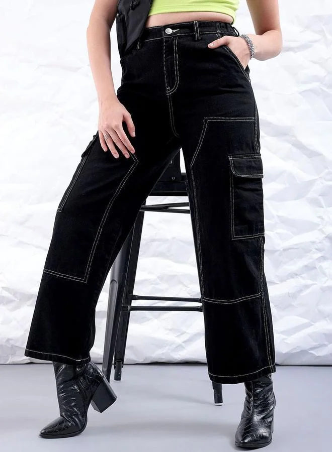 Freehand Women Carpenter Fit Cargo Jeans