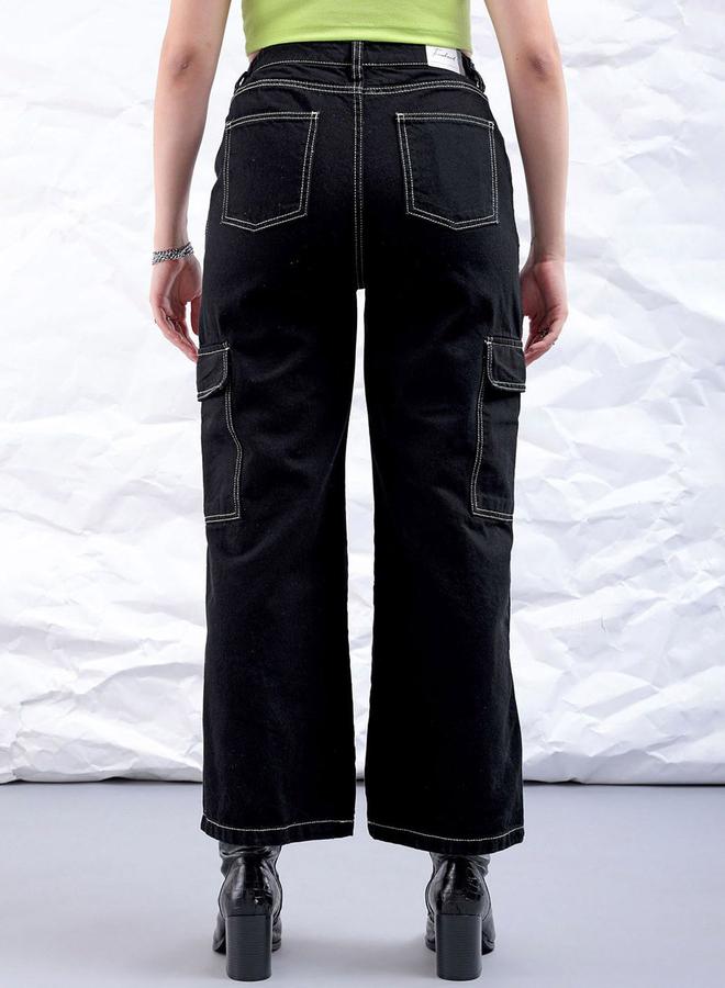 مرفوعة جينز كارجو بقصة نجار - Image 3