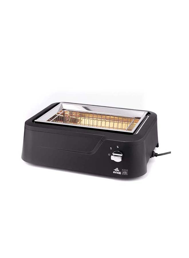 إيفولي شواية كهربائية داخلية وخارجية غير لاصقة بدون دخان بضمان لمدة عامين 1800 W EVKA-GR1660B أسود - Image 3