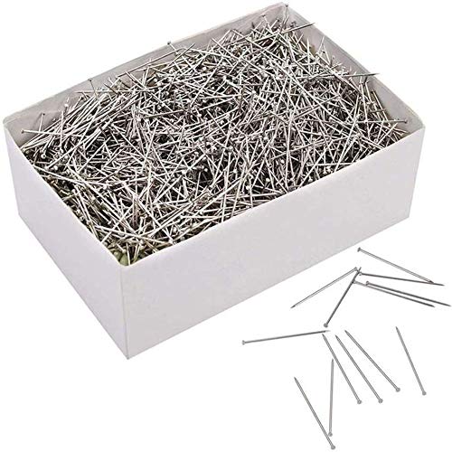 TH 3500pcs Stainless Steel Head Pins Fine Satin Pin Dressmaker Pins for Jewelry Making, Sewing and Craft, Nickel Plated, 26 mm - Image 1