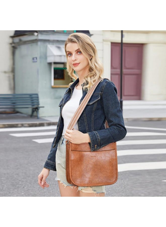 Caitina Crossbody Bag Women Vegan Leather Hobo Handbag Trendy Crossbody Shoulder Bag Purses For Women with 2 Adjustable Strap, A1-1 Zong, 12 x 3.5 x 10 inches - Image 2