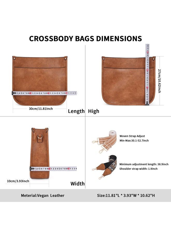 Caitina Crossbody Bag Women Vegan Leather Hobo Handbag Trendy Crossbody Shoulder Bag Purses For Women with 2 Adjustable Strap, A1-1 Zong, 12 x 3.5 x 10 inches - Image 5