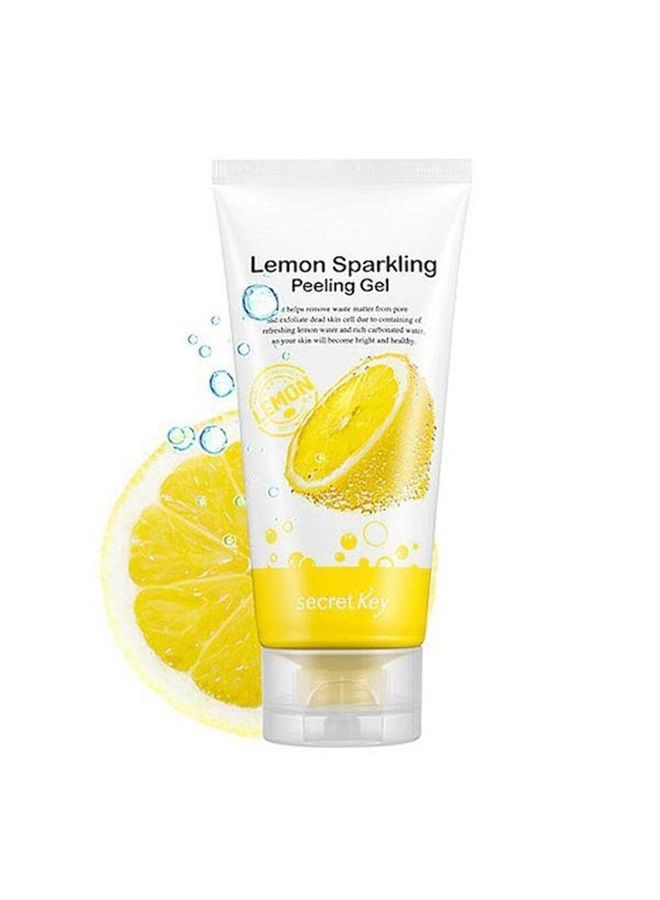 SECRET KEY Lemon Sparkling Peeling Gel 4.05 fl.0z.(120ml) 2pcs + 4 Random Sample Pouch - Lemon Water and Sparkling Water Skin Purifying Exfoliater, Removes Dead Cells, Sebum Clear Pore Care - Image 2