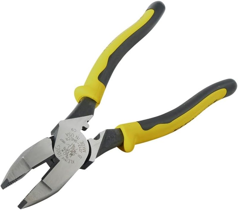 Klein Tools J213-9NECR 9-Inch Jouneyman Pliers with Crimping Die and High-Leverage Design - Image 3
